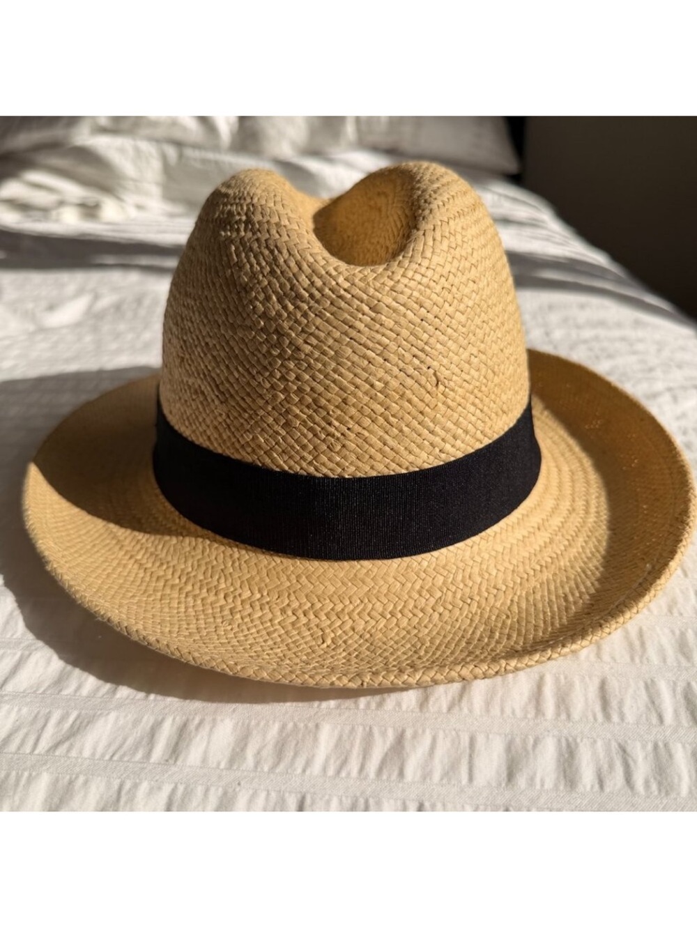 Caslon / Halogen Tan Straw Fedora with Black Band - Picture 5 of 7